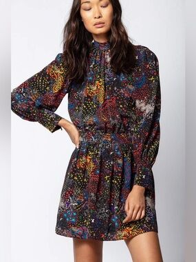 Zadig & Voltaire (NWT) Retouch Glam rock pattern mini dress